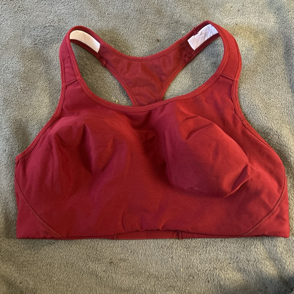 Women’s Supportive Workout Sports Bra - Deep Burgundy
